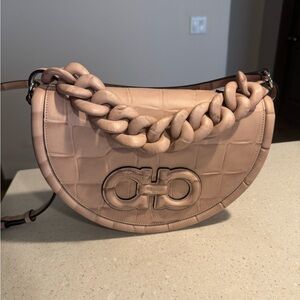 Salvatore Ferragamo Aura Croc Inspired Bag